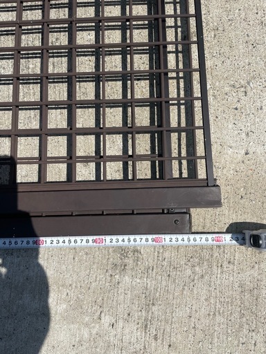 アルミフェンス 高さ約72cm 長さ約197.5cm×3枚 長さ約105.5cm×2枚 ブラウン