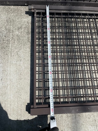 アルミフェンス 高さ約72cm 長さ約197.5cm×3枚 長さ約105.5cm×2枚 ブラウン