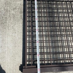 アルミフェンス 高さ約72cm 長さ約197.5cm×3枚 長さ約105.5cm×2枚 ブラウンの画像