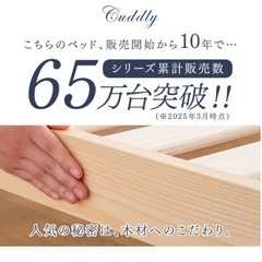 取引日追加しました　セミダブル　ベッドフレーム　ホワイトウォッシュ　宮棚　2コンセントの画像