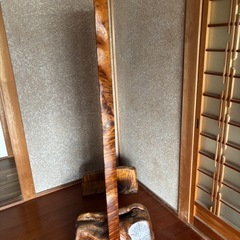 骨董品】 衝立 一枚板 天然木 オブジェ アンティーク インテリア 虎