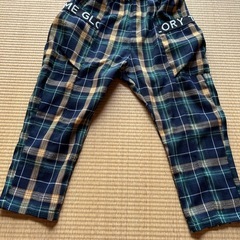 SLAP SLIPイエローチェックパンツ110センチの画像