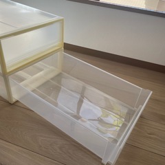 【2個セット】収納ケース 横40×奥65×高17.5cmの画像