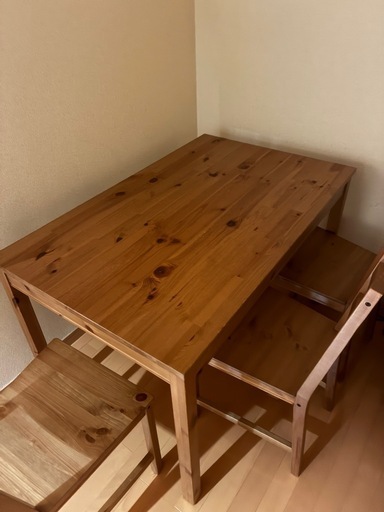 本日引渡し！IKEAダイニングテーブルセット 椅子4脚付き