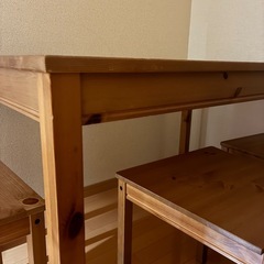 本日引渡し！IKEAダイニングテーブルセット 椅子4脚付きの画像