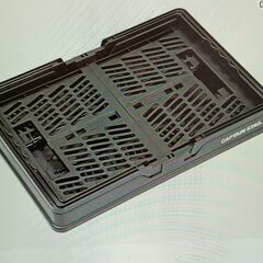 キャプテンスタッグ(CAPTAIN STAG) 折りたたみ コンテナ カゴ フォールディング ハンディ コンテナ 取っ手付き 【Lサイズ】 【容量26L】 【ブラック】の画像