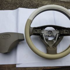 ダイハツ タント L375S ハンドル 新品レザーカバー付きの画像