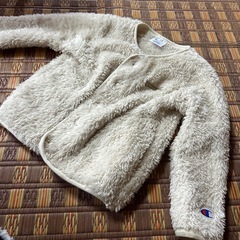 100サイズ Champion 子供服 モコモコジャケット 白の画像
