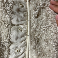 100サイズ Champion 子供服 モコモコジャケット 白の画像