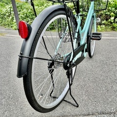美品❣riverside26インチ オートライト ミントグリーン シティサイクル