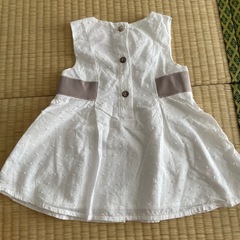 【80】Jillian's Closet ベビードレス ワンピース ホワイト フォーマルの画像