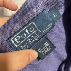 Polo by Ralph Lauren Lサイズ 紫ポロシャツ古着の画像