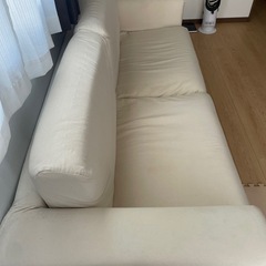 無印良品3シーターソファーアイボリーの画像