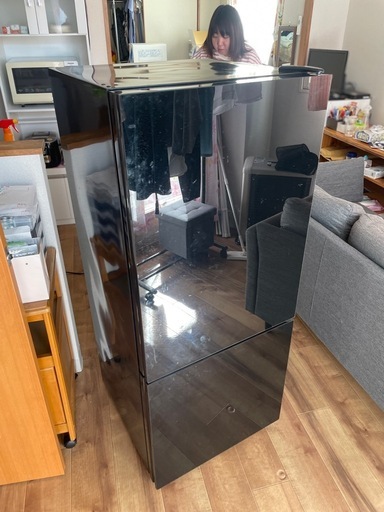 アズマ 2ドア 冷蔵庫 MR-GL170 ブラック 170L 電気冷凍冷蔵庫