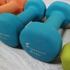 ヘックスカラーダンベル 4kg 3kg 2kg 1.5kgセットの画像