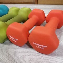 ヘックスカラーダンベル 4kg 3kg 2kg 1.5kgセットの画像