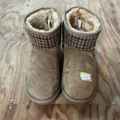 寒くなる時期に☃️ムートンブーツ👢レディース裏ボア付きHarrisTweedハリスツイードオシャレ🌷Lサイズ茶色ブラウンの画像