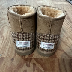 寒くなる時期に☃️ムートンブーツ👢レディース裏ボア付きHarrisTweedハリスツイードオシャレ🌷Lサイズ茶色ブラウンの画像