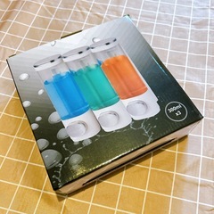 新品⭐️ シャンプーボトル 3室シャンプー コンディショナーディスペンサー 各300ML の画像