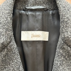 ヘルノHernoレディースチェスターコートイタリア製アウター冬服グレー灰ウール毛女性用婦人服美品グレイ 秋冬 ロングコートの画像