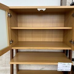 ★リユースのサカイ高崎店★TJ12866  食器棚 ライトブラウン H172×D41×W75 クリーニング済みの画像