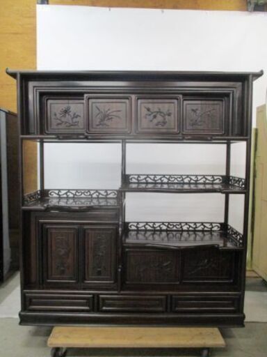 飾り棚　茶箪笥　木製【引き取り限定】