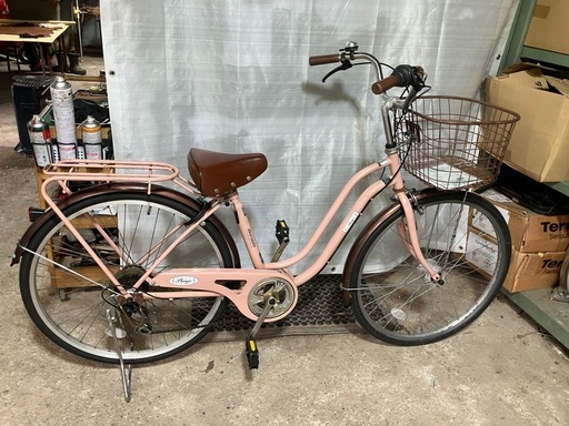 【丸石 ファミリーサイクル 26インチ オートライト６段変速】すぐお乗り頂けます！整備済！一部地域送料無料！