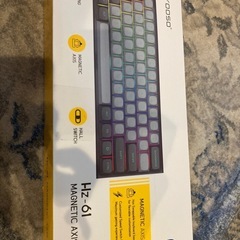 新品！e元素 Hz-61 60% エスポートゲーミングキーボード ラピッドトリガー磁気キースイッチメカニカルキーボード ホットスワップ可能 調節可能なアクチュエーション コンパクト設計61キー PBTキーキャップ RGBバックライト パソコン用キーボードの画像