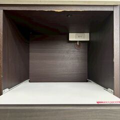 ★リユースのサカイ高崎店★TJ12868  レンジボード ダークブラウン H180.5×D40×W88 クリーニング済みの画像