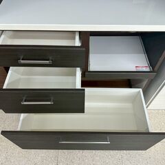 ★リユースのサカイ高崎店★TJ12868  レンジボード ダークブラウン H180.5×D40×W88 クリーニング済みの画像