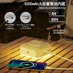 「2025年新登場」ソーラー ランタン LED ランタン USB充電式 キャンプランタン ソーラーライト 1000ルーメン高輝度 キャンプ ライト スマホ充電可能 5200mAh 5つ点灯モード 光色/輝度記憶 IPX5防水 折り畳み式 キャンプ用品 吊り下げの画像