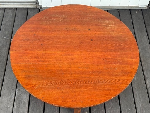 ちゃぶ台 昭和レトロ 木製 円形 ローテーブル 当時物