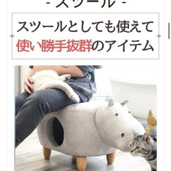 キャットハウス＆アニマルスツール　恐竜　トリケラトプスの画像