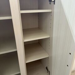 ★リユースのサカイ高崎店★TJ12871  食器棚 アイボリー H89×D34×W80 クリーニング済みの画像