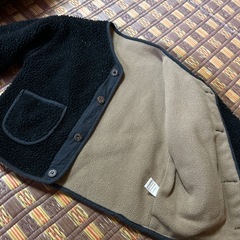 子供用 ジャケット ボア 黒の画像