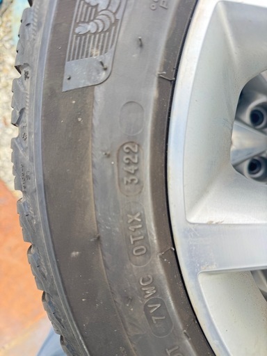 VW フォルクスワーゲン 純正 ホイール 16インチ6.5J x16H2 Michelin 冬タイヤ付き4本セット 205/55R16