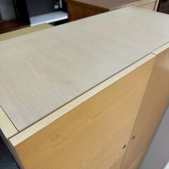 ★リユースのサカイ高崎店★TJ12878 (株)パルス 収納棚 ライトブラウン H148.5×D39×W84.5 クリーニング済みの画像