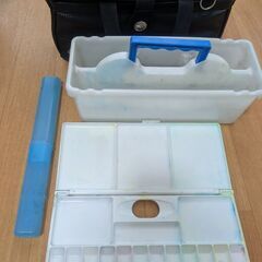 小学生　絵の具かばん　黒の画像