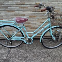 中古自転車 6段変速 26インチ LEDオートライト 軽整備済み...