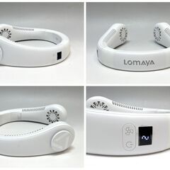 売切りセール！LOMAYA 首掛け扇風機 羽根なし J02 低騒音 3段階風量調節 ネックファン 空調季節 家電 Cの画像