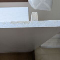 天然木　白いダイニングテーブル（テーブルのみ）の画像