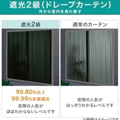 遮光･遮熱カーテン&遮熱･遮像レース 4枚セット(GY DH03 100X178178cmセット)の画像