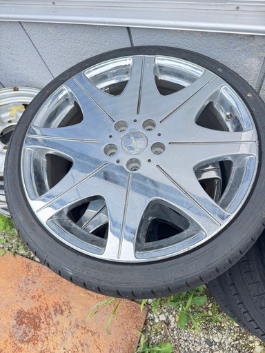 19インチ アルミホイール タイヤセット 225/35zr19  24年製　19x7.5jj  5x114.3