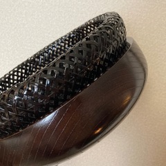 編み菓子鉢　籃胎漆器の画像