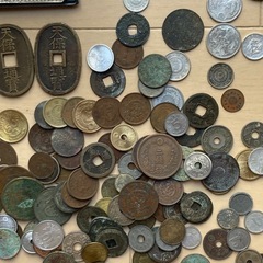 古銭 銀貨や銅貨二分金 一分銀 一朱銀 天保通宝などの画像