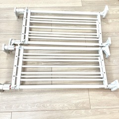2個セット　ストロング　強力 タイプ　つっぱり　ワイド　突っ張り 棚 小　幅約75〜120センチ　ワイドでスライド可能なつっぱり棚の画像