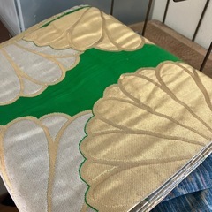 帯　解いたものと着物　リメイクに10/9までの画像
