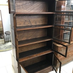 スタッキングブックケース、アンティーク家具の画像