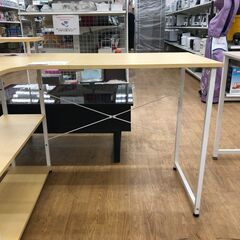 ★リユースのサカイ幸手店★SJ10620★ジモティ割あり★  収納付きL字デスク  W110×D80×H83 クリーニング済み の画像