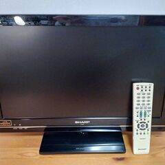 【B281】シャープ　液晶カラーテレビ　22インチ　2012年製　動作確認OK　リモコン付属の画像
